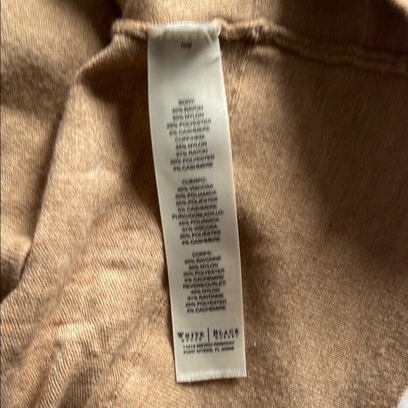 White House Black Market Tan Wrap Blouse Size S - Picture 6 of 10